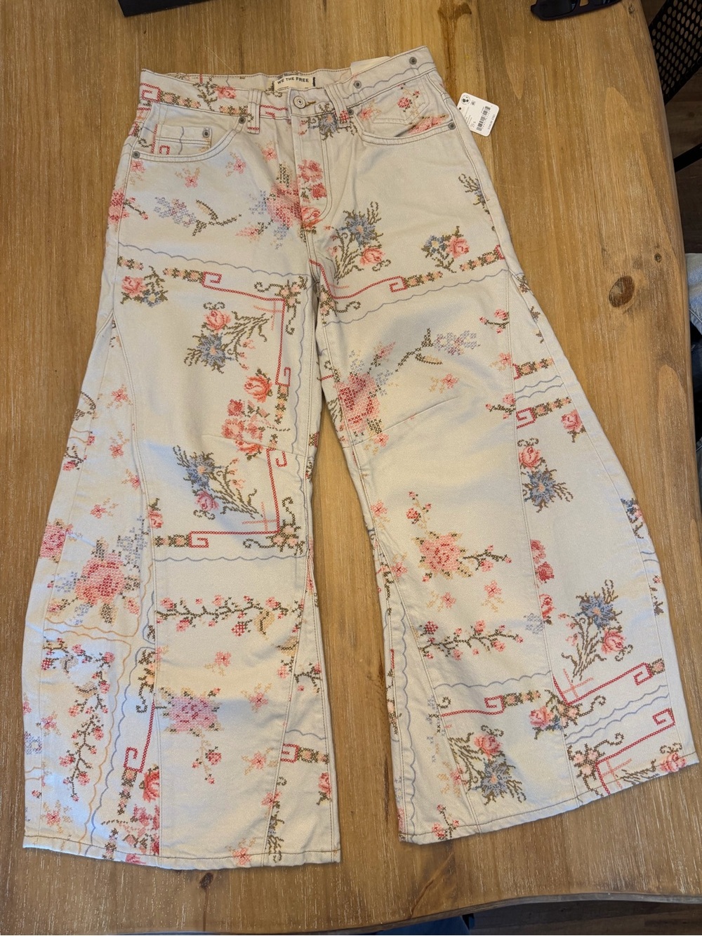 Free People Cross-stitch Eden Jeans 27s
